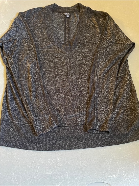 Buffalo David Bitton Sweaters - Buffalo David Bitton Charcoal Marled V-Neck Sweater